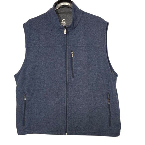 Overland Women's Wool Blend Full Zip Vest Blue Sz XXL Pockets Minimalist - Picture 1 of 8